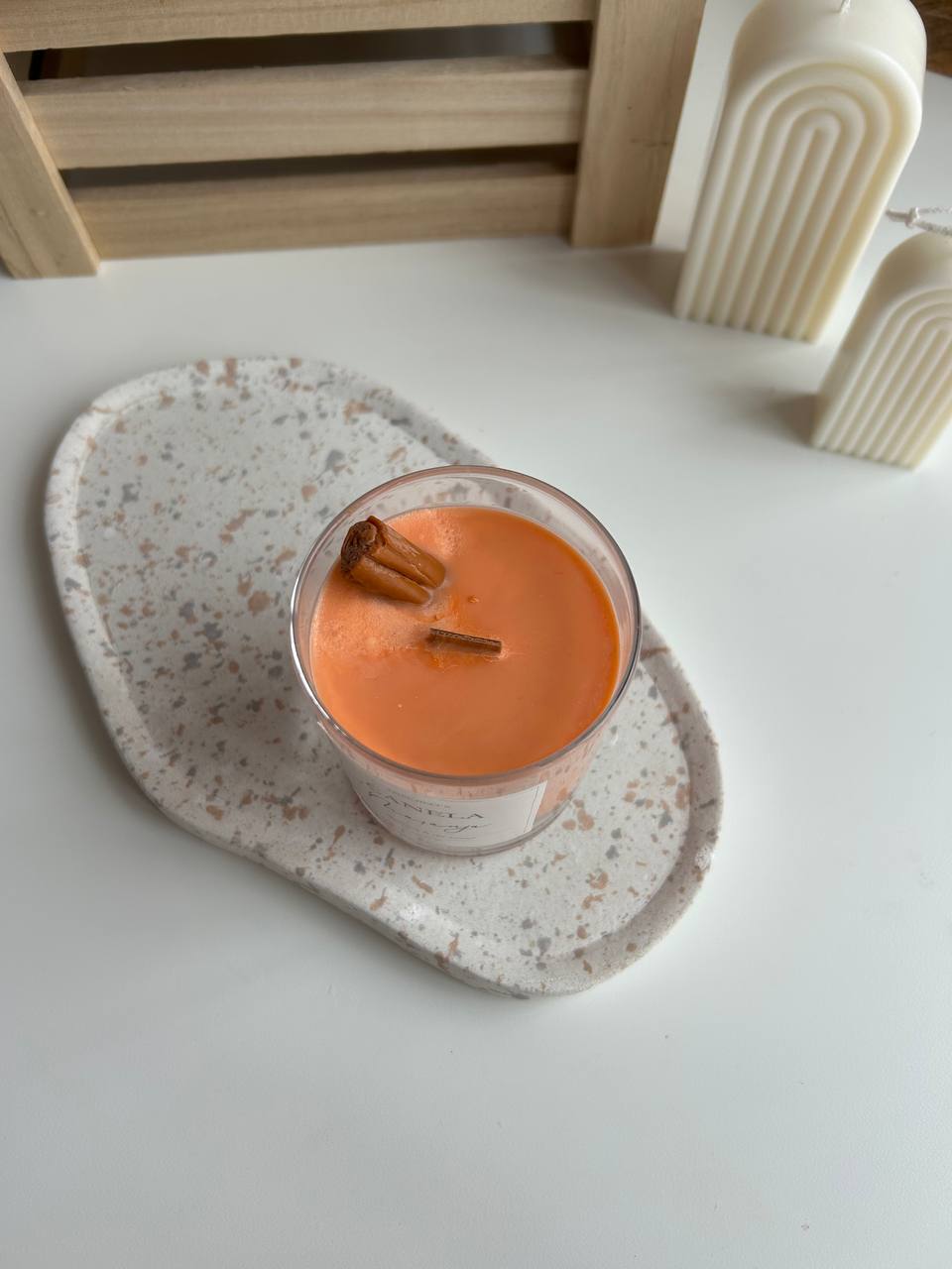 Vela Canela y Naranja