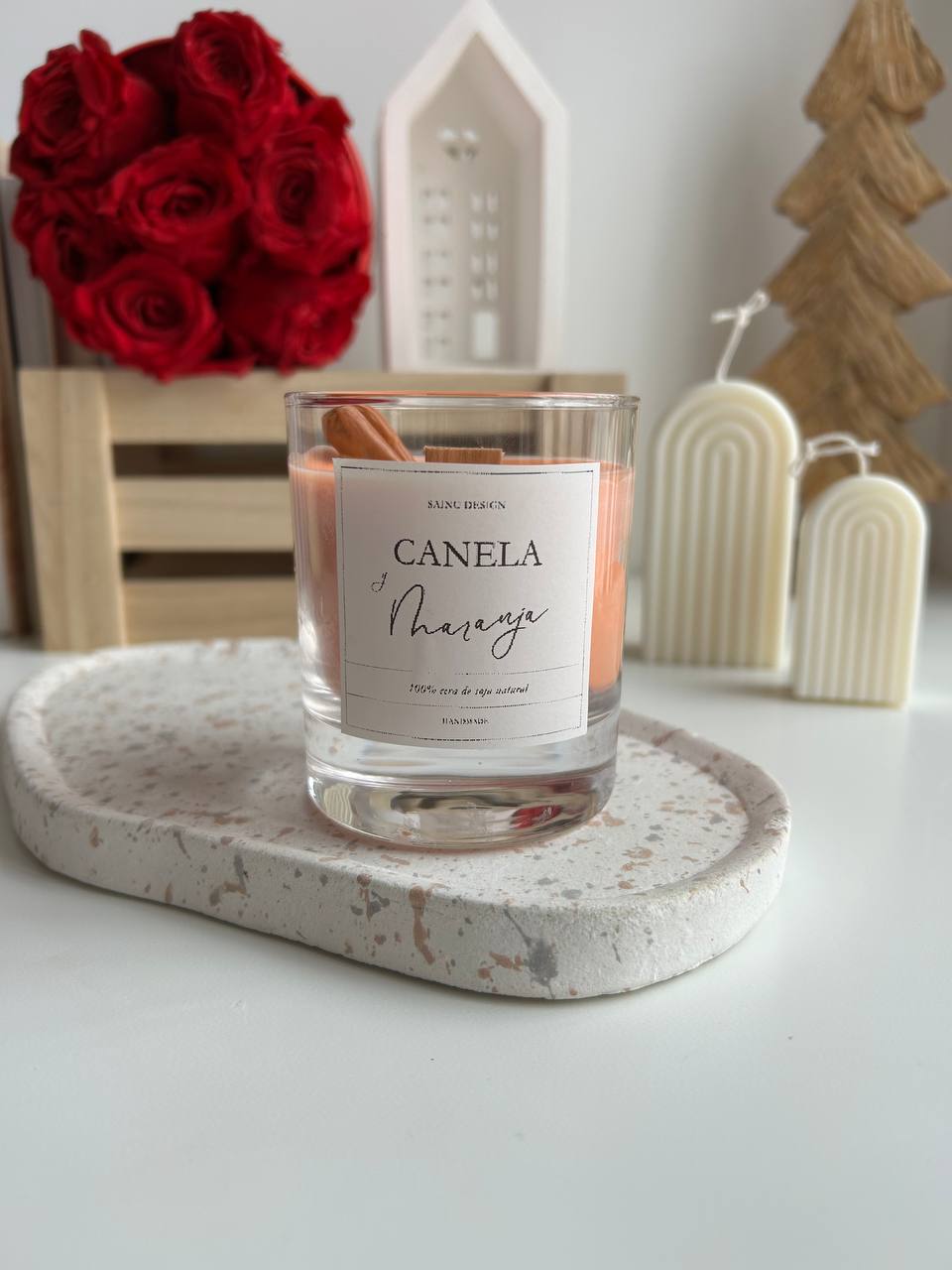 Vela Canela y Naranja